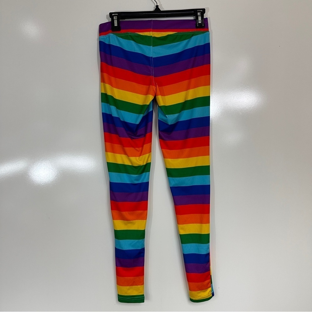 Tipsy Elves Full Length Rainbow Striped Leggings - Picture 4 of 8